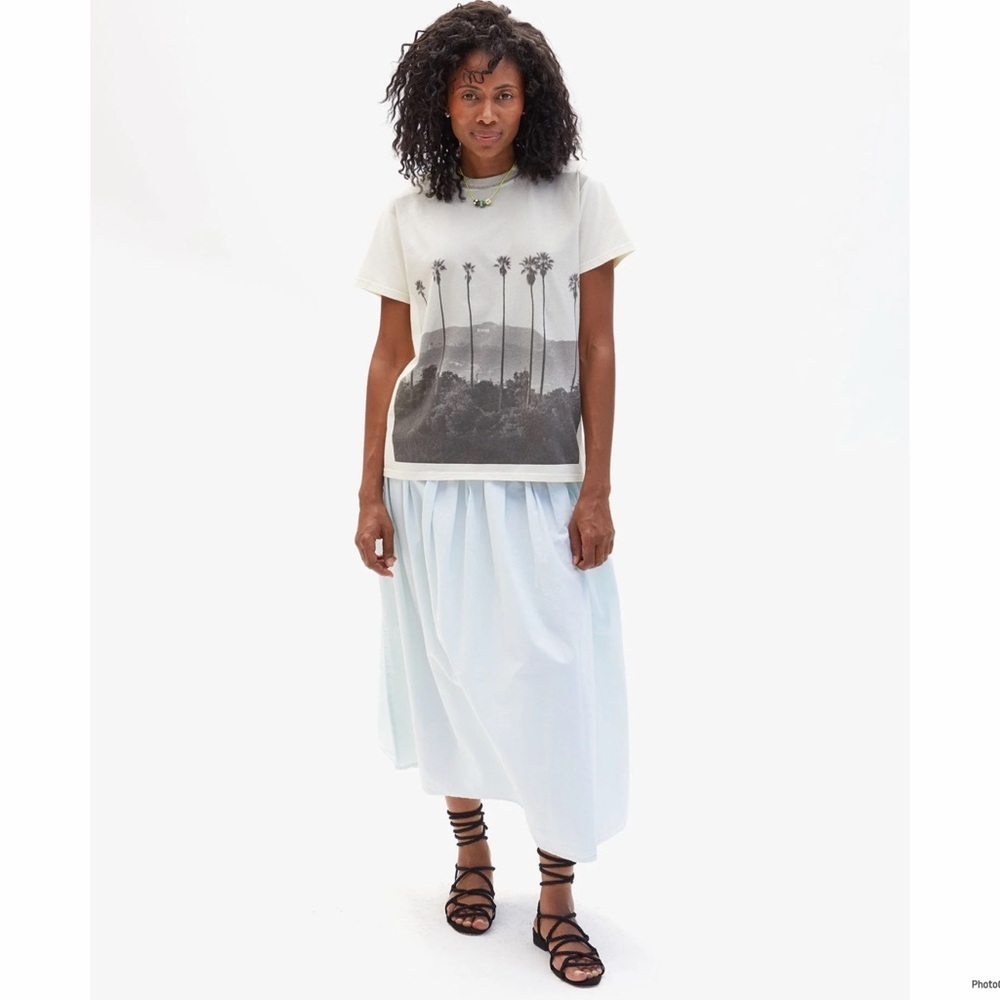 CLARE V. ORIGINAL TEE CREAM THIERRY PALM HOLLYWOOD SIZE S
